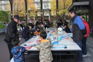 11月に開催されたプラレールで新金線を再現